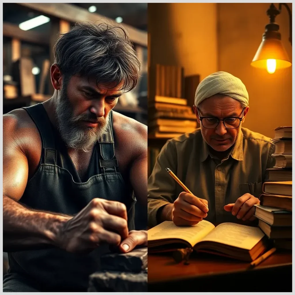 Comparativa empleo manual vs humanidades