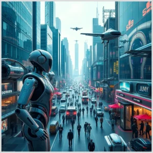 Futuro ocupado por robots y automatización